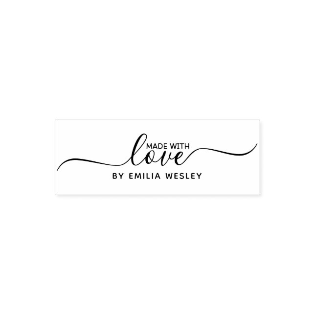 Niedliche Handarbeit mit Liebe für kleine Unterneh Permastempel (Design)