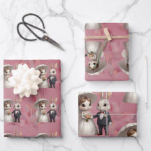 Niedliche Händchen für Hochzeitsbunny Couple