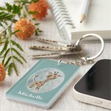 Niedliche handgemalte Giraffe Personalisiert
