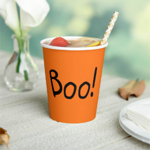 Niedliche handgeschriebene Typografie Halloween Pappbecher