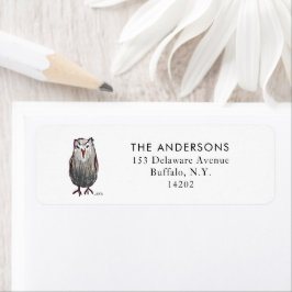Niedliche handGezeichnet Owl Whimsical Bird-Rückse