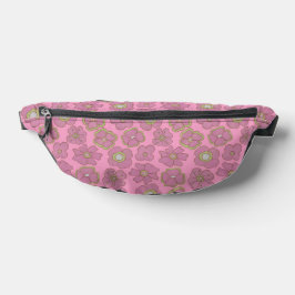 Niedliche handGezeichnet Rosa Blüte Bauchtasche