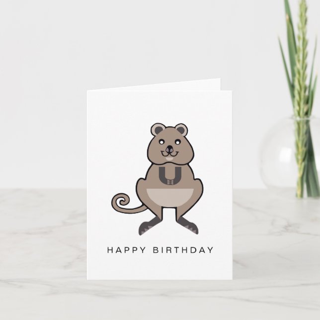 Niedliche handgezeichnete QUOKKA - Wildfauna - Aus Karte (Vorderseite)