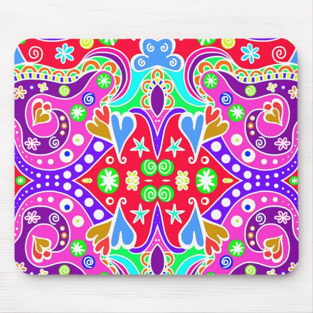 Niedliche, handgezeichnete Umhüllung Mousepad (Vorne)