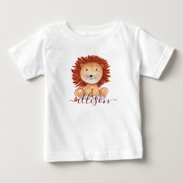Niedliche, handgezogene personalisierte Kinder Baby T-shirt (Vorderseite)