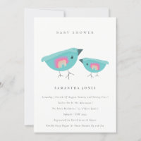 Niedliche Handgezogene Regenbogen Blue Birdy Baby