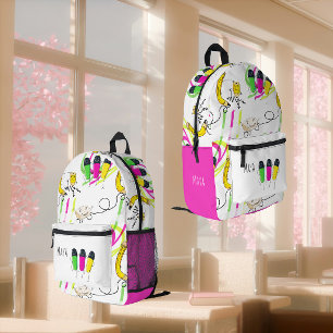 Niedliche handgezogene Schulbedarf Bedruckter Rucksack