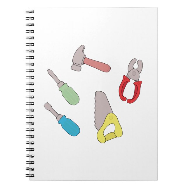 Niedliche Handyman-Tools Notizblock (Vorderseite)