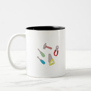 Niedliche Handyman-Tools Zweifarbige Tasse