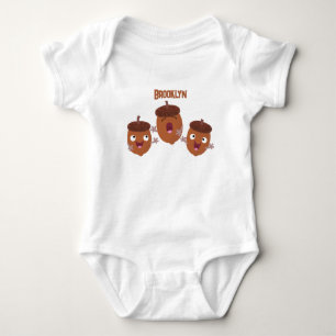 Niedliche Happy Acorns singen Cartoon für Kinder Baby Strampler