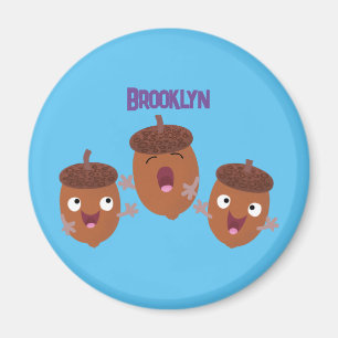 Niedliche Happy Acorns singen Cartoon für Kinder Magnet