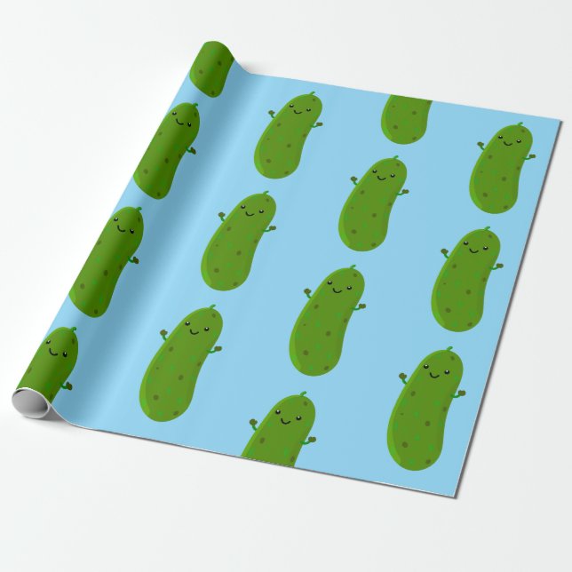 Niedliche Happy Cartoon Illustration Geschenkpapier (Ungerollt)