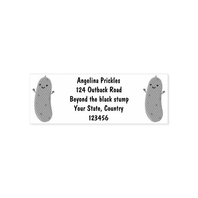 Niedliche Happy Cartoon Illustration Permastempel (Design)