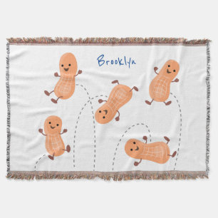 Niedliche Happy Jumping Erdnüsse Cartoon Illustrat Decke