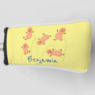 Niedliche Happy Jumping Erdnüsse Cartoon Illustrat Golf Headcover