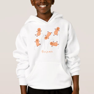Niedliche Happy Jumping Erdnüsse Cartoon Illustrat Hoodie