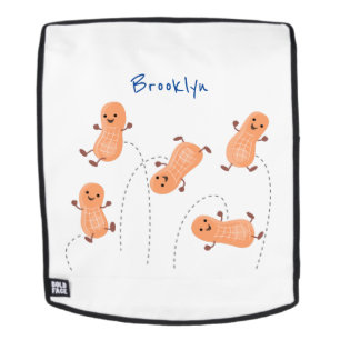 Niedliche Happy Jumping Erdnüsse Cartoon Illustrat Rucksack