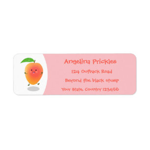 Niedliche Happy Mango Gelb Cartoon Illustration
