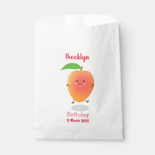 Niedliche Happy Mango Gelb Cartoon Illustration Geschenktütchen