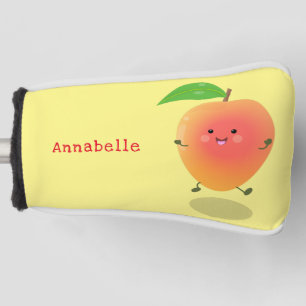 Niedliche Happy Mango Gelb Cartoon Illustration Golf Headcover