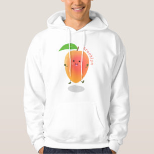 Niedliche Happy Mango Gelb Cartoon Illustration Hoodie