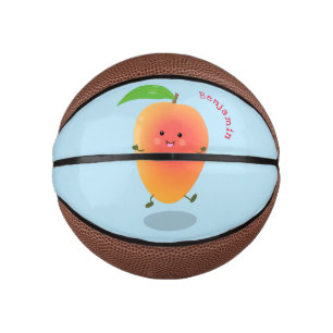 Niedliche Happy Mango Gelb Cartoon Illustration Mini Basketball