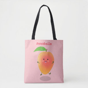 Niedliche Happy Mango Gelb Cartoon Illustration Tasche