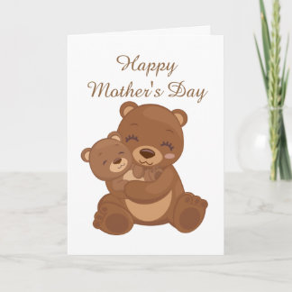 Niedliche Happy Mother's Day Holiday Bären Karte