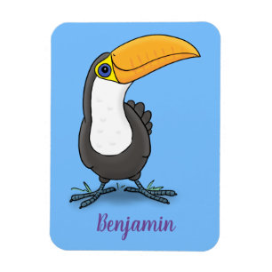 Niedliche Happy Toucan Cartoon-Abbildung Magnet