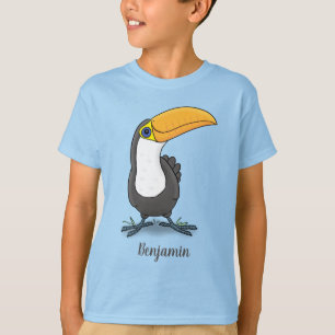 Niedliche Happy Toucan Cartoon-Abbildung T-Shirt