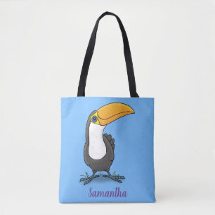 Niedliche Happy Toucan Cartoon-Abbildung Tasche