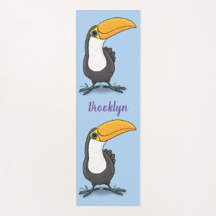 Niedliche Happy Toucan Cartoon-Abbildung Yogamatte