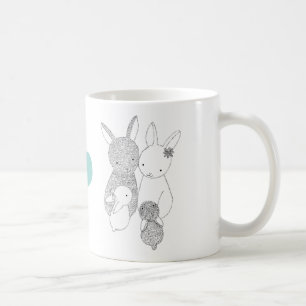 Niedliche Häschen-Kaninchen-glückliche Kaffeetasse