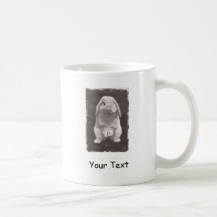 Niedliche Häschen-Malerei, die oben sitzt Kaffeetasse