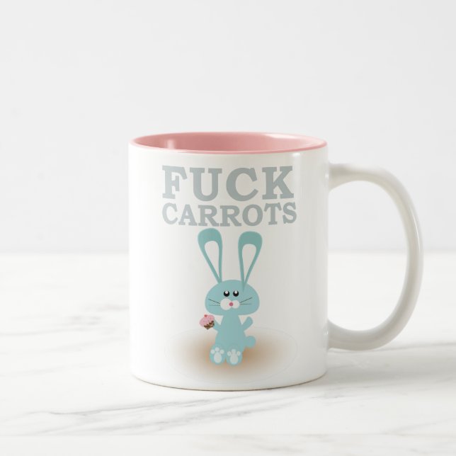 Niedliche Häschen-Tasse Zweifarbige Tasse (Rechts)