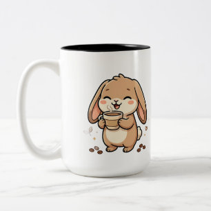 Niedliche Hasen-Kaffeetasse Zweifarbige Tasse