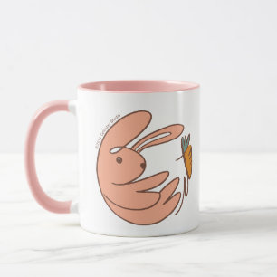 Niedliche Hasen- und Karottenart Tasse
