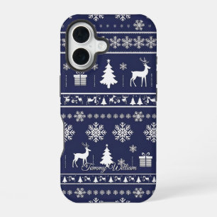 niedliche hässliche Weihnachtsmuster iPhone 16 Hülle