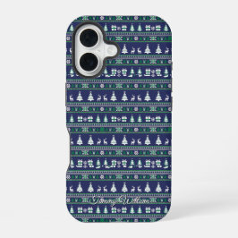 niedliche hässliche Weihnachtsmuster iPhone 16 Hülle
