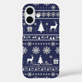 niedliche hässliche Weihnachtsmuster iPhone 16 Hülle