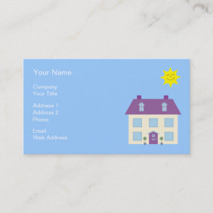 Niedliche Haus-Illustrations-wirkliche Visitenkarte