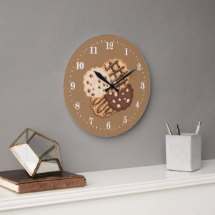 niedliche hausgemachte Kochkuchen Große Wanduhr