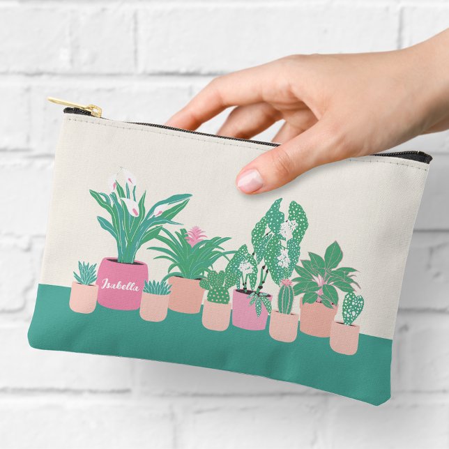 Niedliche Hauspflanzen Zipper Pouch Zubehörtasche (Von Creator hochgeladen)
