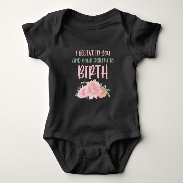 Niedliche Hebamme Baby Catcher Birne Doula Baby Strampler (Vorderseite)