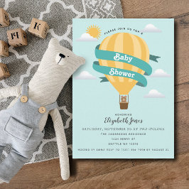 Niedliche Heißluftballon Bear Baby Dusche Einladun Einladung