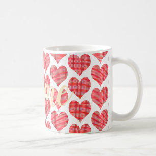 Niedliche helle rote Muster-Schatz-Tasse Kaffeetasse