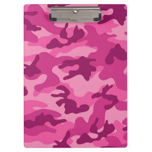 Niedliche, hellrosa Camouflage, Camouflage Klemmbrett