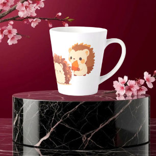 Niedliche Herbst-Igel - Kawaii Fall Forest Animes Milchtasse