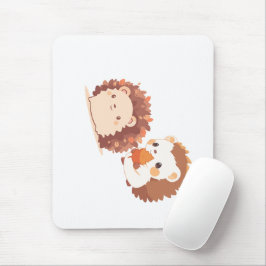Niedliche Herbst-Igel - Kawaii Fall Forest Animes Mousepad