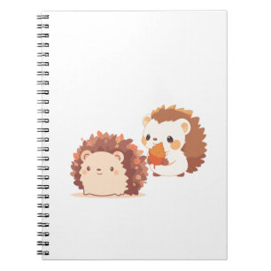 Niedliche Herbst-Igel - Kawaii Fall Forest Animes Notizblock